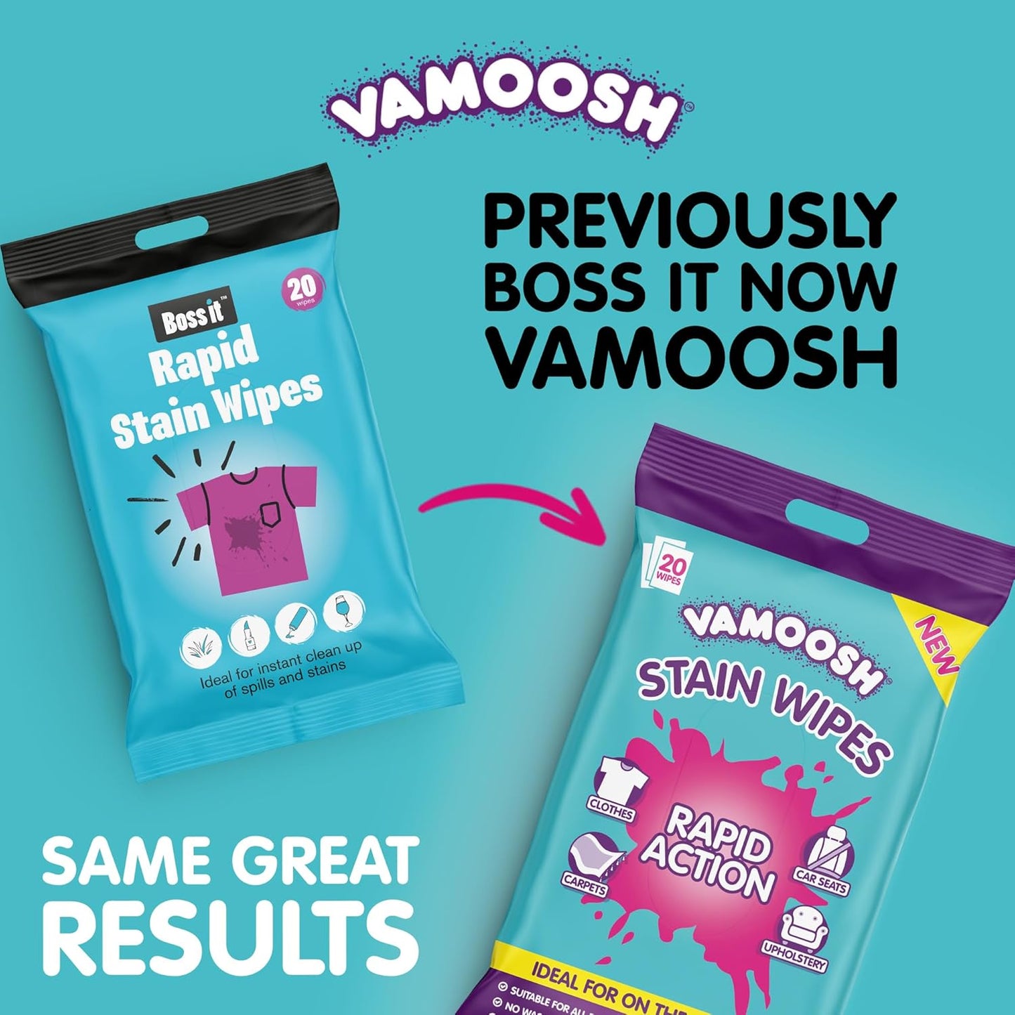 Vamoosh Stain Remover Wipes